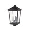 Z-Lite Beacon 3 Light Outdoor Post Mount Fixture, Black & Clear Beveled 568PHXLS-BK - alternate 5